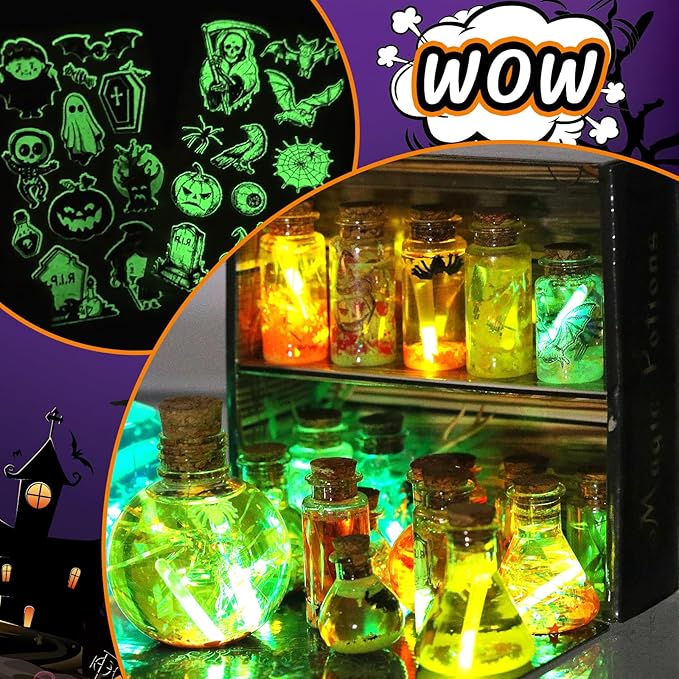 Magic Potions Craft Kit for Kids - Mix 20 Glow Witch Potion Bottles, Fairy Magic Potions Making Kit - Christmas Decorations Birthday Gifts for Girls Boys 6 7 8 9 10+