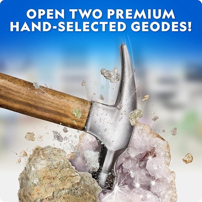 National Geographic Rock Collection Box for Kids – 300+ Piece Gemstones and Crystals Set Includes Geodes and Real Crystals, Rocks and Minerals, Science Kit for Kids, A Geology Gift for Boys and Girls