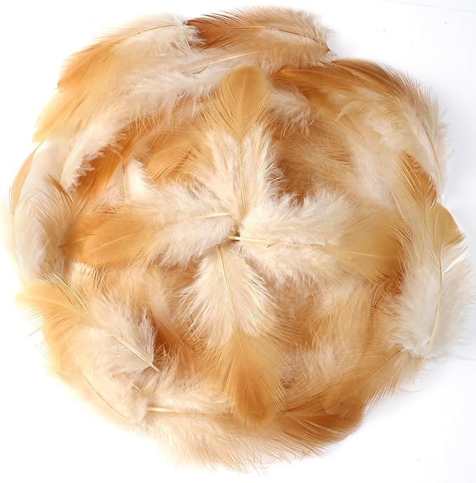 Soarer Natural Craft Feathers Bulk - 300pcs 3-5inch Natural Feathers for Dream Catcher Supplies, Home Party, Hats and Jewelry Accessories and DIY Crafts