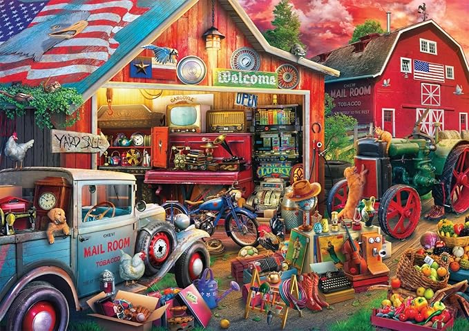 Buffalo Games - Eduard - Antique Barn - 500 Piece Jigsaw Puzzle for Adults -Challenging Puzzle Perfect for Game Nights - Finished Size is 21.25 x 15.00