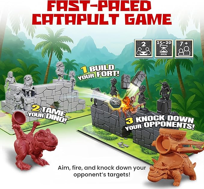 Catapult Feud – Base Game, Expansions, and Accessories (Dino Pack Expansion)