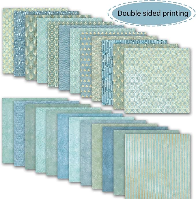 12"X12" Boho Scrapbook Paper, Double sided printing 13.76 oz/390 g, 24 Sheets DIY Origami Decorative Craft for Card Making Background Origami Decopage Decorative Scrapbooking Supplies (Boho3)