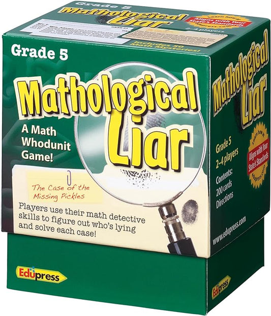 Edupress Mathological Liar Game, Grade 5 (EP63398)