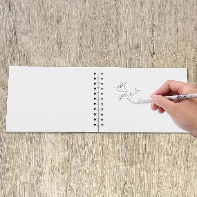 30 Pack A6 Sketch Pads, Top Spiral Bound Sketchbooks, 60 Sheets/120 Pages 70gsm Blank Page Drawing Pads, A6 Sketchbooks Brown Kraft Cover Notebook for Sketching, Journal