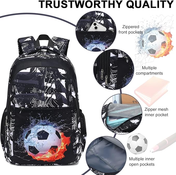 LEDAOU School Backpack Teen Boys Girls Kids Bookbag Daypack School Bag Travel Back Pack Casual