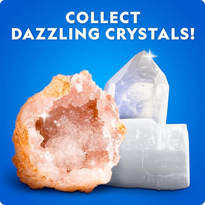 National Geographic Rock Collection Box for Kids – 300+ Piece Gemstones and Crystals Set Includes Geodes and Real Crystals, Rocks and Minerals, Science Kit for Kids, A Geology Gift for Boys and Girls