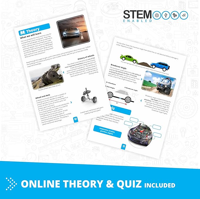 Engino Inventor STEM Toys, Motorized Offroader, Construction Toys for Kids 9+, Building Kit Powered by Motor, Stem Kits, Gifts for Boys & Girls (10 Models to Build)