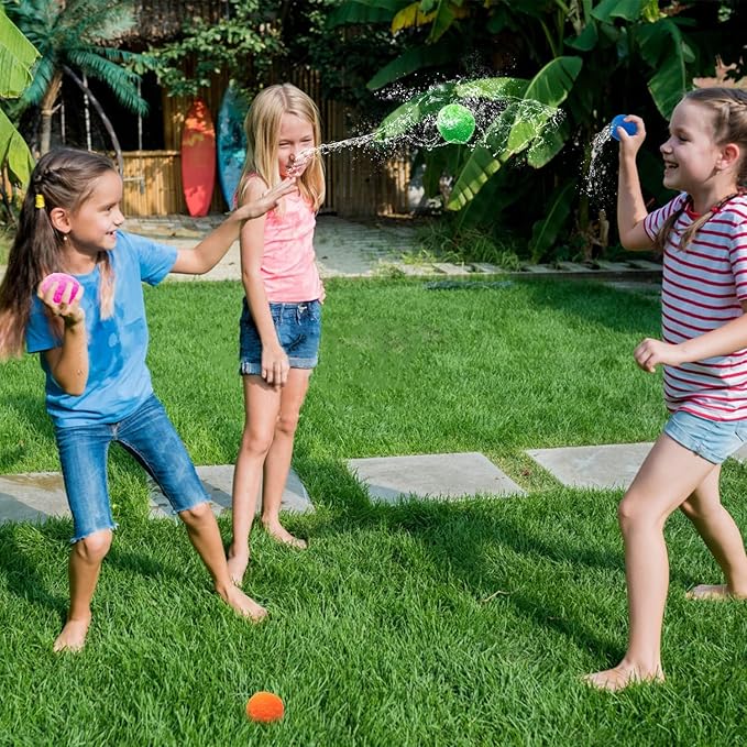 30 PCS Reusable Water Balls – Reusable Water Balloons for Kids & Adults, Outdoor Toys for Backyard, Beach & Pool Games – Summer Water Toys for Boys & Girls, Perfect for Party Fun