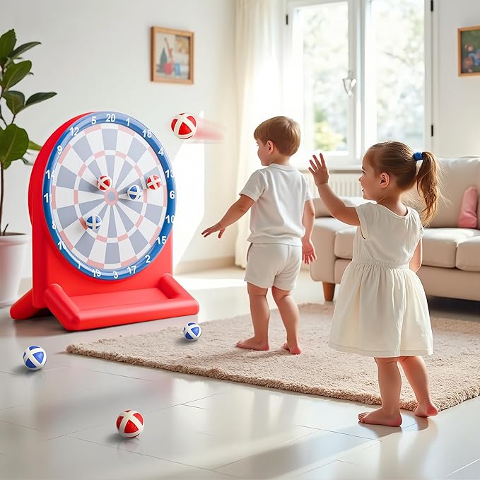 iPlay, iLearn Kids Fun Dartboard Outdoor Toys, Inflatable Dart Board Toss Game, Toddler Backyard Lawn Yard Play, Cool Indoor Family Party Birthday Gift for Ages 3 4 5 6 7 8 Boys Girls Children Teens