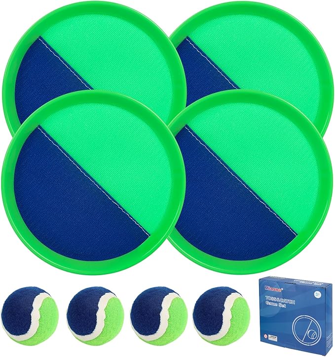 Toss and Catch Ball Set Kids - Lawn Games Beach Games Beach Toys Pool Outdoor for Ages 3 4 5 6 7 8 9 10 Years Old Boy Girl Toys, Playground Sets for Toddlers/Kids/Family