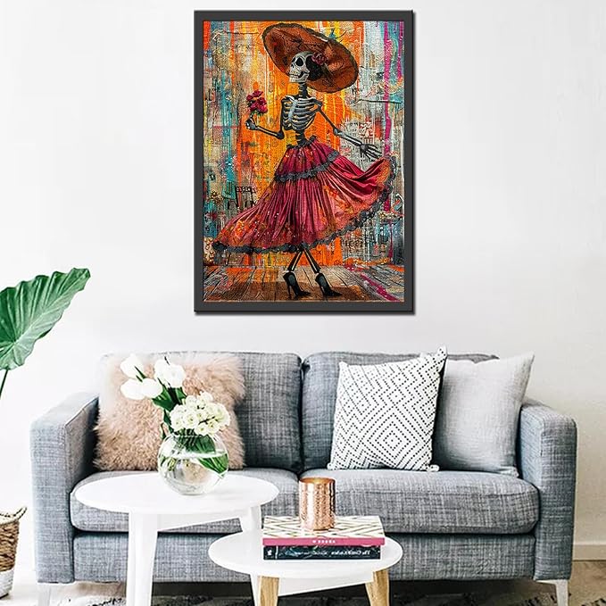 Tucocoo Mexican Romantic Jigsaw Puzzle 1000 Pieces Puzzles for Adults, Day of The Dead Skeleton Art Puzzles for Challenging Family Activity Games Colorful DIY Craft Puzzle for Home Wall Decor Gifts