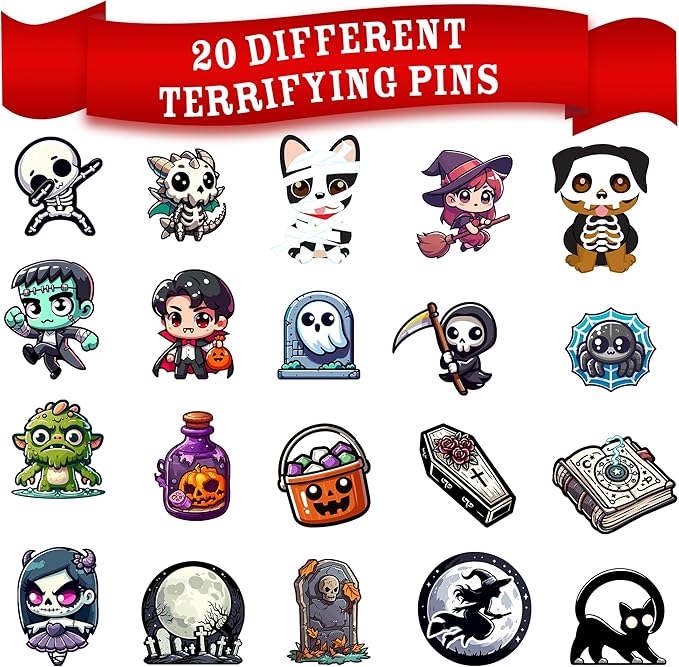 1985 Games Fright Night Dice Bag - Wide Range of Patterns for Gaming, Role Playing, Table Games (Pack of 6)