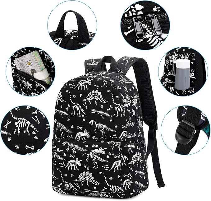 Kids School Backpack with Lunch Box for Boy Kindergarten BookBag School Bag Preschool Kindergarten Toddler Backpack (Luminous)