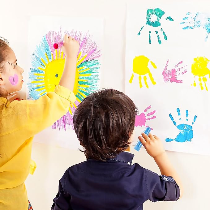 Shuttle Art Tempera Paint Sticks, 20 Pastel Colors, Solid Tempera Paint for Kids, Super Quick Drying, Works Great on Paper Wood Glass Ceramic Canvas