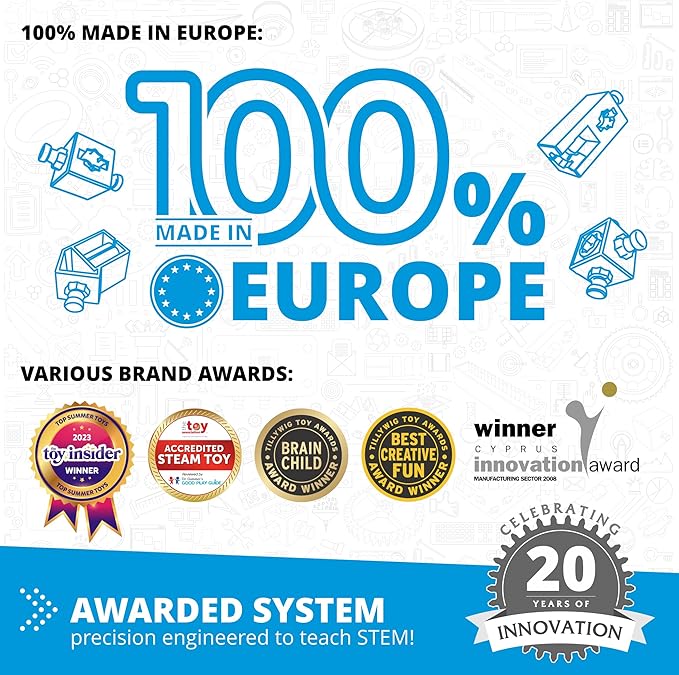 Engino STEM Toys, 16 Models in 1, Mechanics Levers & Linkages, Construction Toys for Kids 9+, Educational Kit, Gift for Boys & Girls, Fun Kids Activities, Engineering Kit