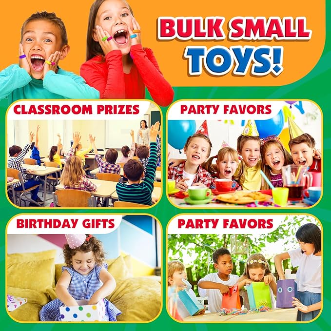 Fidget Toys Sensory Rings for Kids: 50 Pack Textured Fidget Rings Bulk - Sensory Toys for Autism Calming - Quiet Classroom Prizes Treasure Box Stocking Stuffers