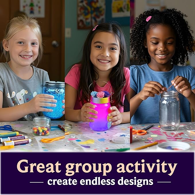 Light-up Unicorn Fairy & Mermaid Lanterns Craft Kit – Christmas Gifts for 8 9 10 11 12 Year Old Girls - Creative Art Girl Toys 8-10 Years Old and Up - Craft Kits for Girls Ages 8-12 - Tween Gift Ideas