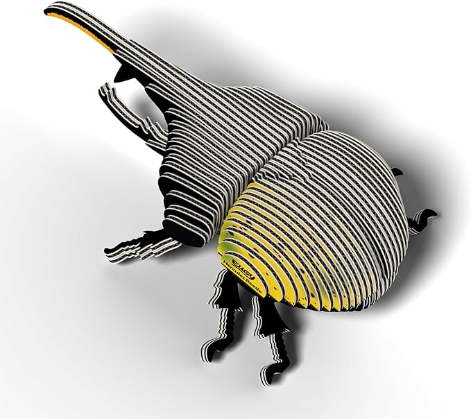 Eugy Hercules Beetle 3D Puzzle - 42 Piece Eco-Friendly Educational Toy Puzzle for Boys, Girls & Kids Ages 6+