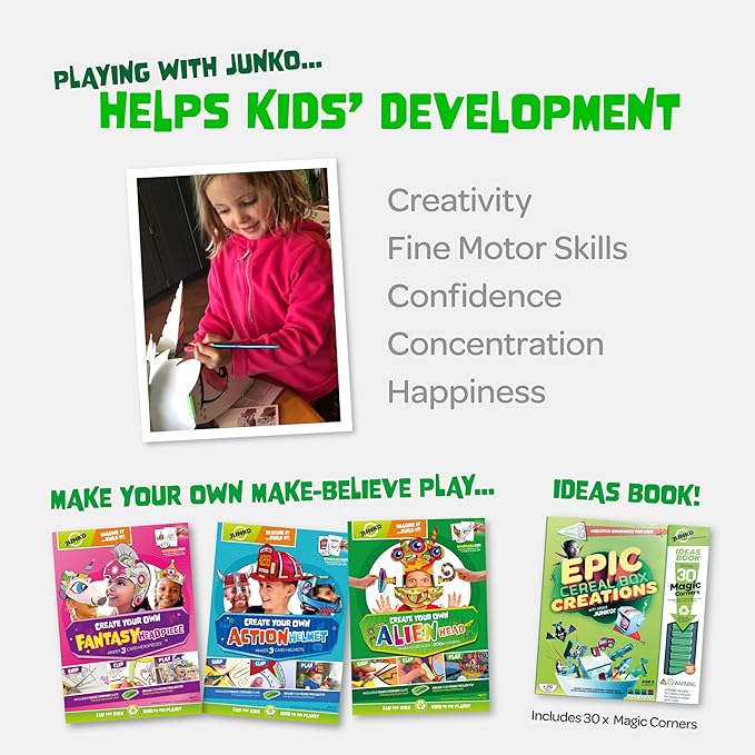 JUNKO DIY Toy Car Kit for Kids – Build, Color & Customize – Pull-Back Car – STEM Craft Project Ages 6–10 – Recycled, Reusable, Fun for Parent & Child