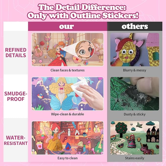 MyPixie Foil Art & Fun - No Mess Princess Foil Crafts for Kids, DIY Creative Activity, Craft Kits & Supplies, Birthday Gifts, Arts & Crafts, Toys, Gifts for Ages 4, 5, 6, 7, 8, 9, 10