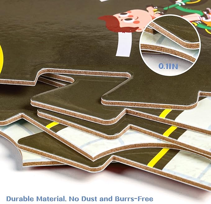 TOI Gaint Floor Puzzle for Kids Ages 3 and Up, 2x3 Feet Road Floor Puzzles for Toddlers 3-5, Extra Large Preschool Learning Jigsaw Puzzles for Boys and Girls