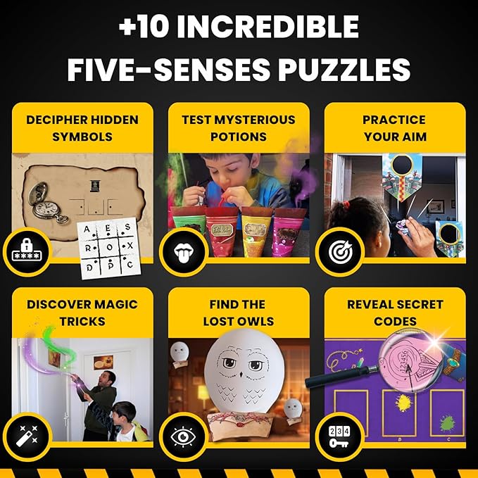 | Harry Magic Escape Room | Ages 5 to 12 | 5 Thrilling Enigmatic Rooms | Family Board Game Kids | 1-5 Players