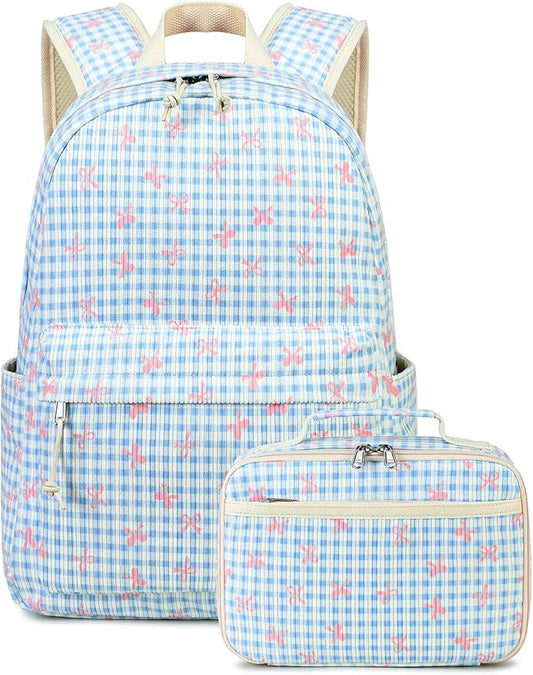 LEDAOU Kids School Backpack with Lunch Box for Girl Boy Toddler BookBag School Bag Preschool Kindergarten Backpack