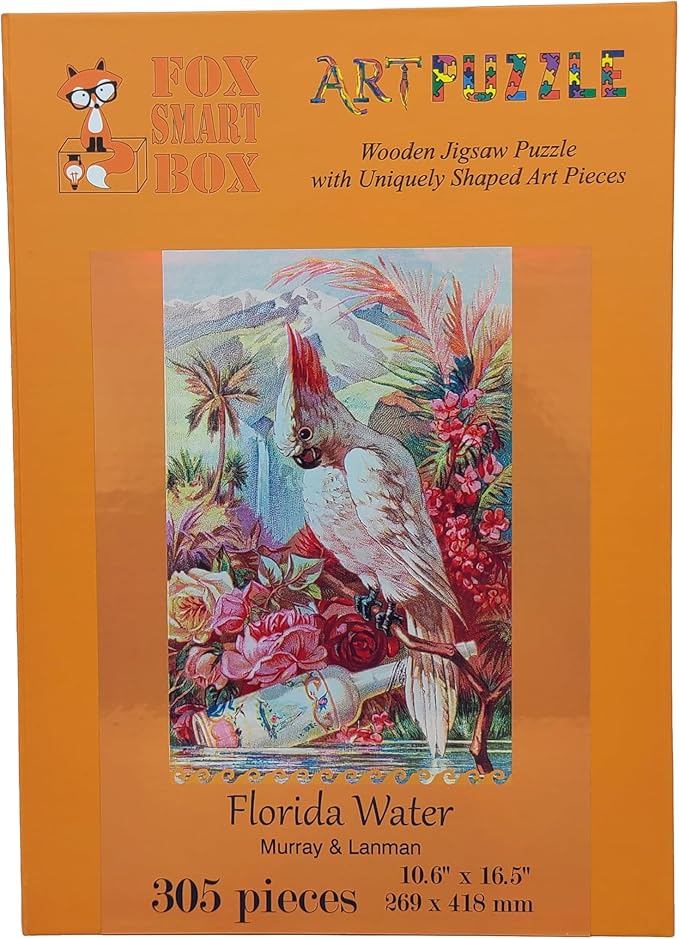 Wooden Jigsаw Puzzle for Adults - Uniquely Shaped Pieces - Made in The USA by FoxSmartBox - 305 Pieces - Florida Water