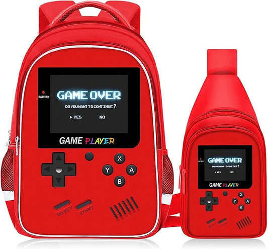 School Backpack For Boys - Gamer Boys Backpack For Kids Children Teens Elementary Middle School - Ages 6-18,17″