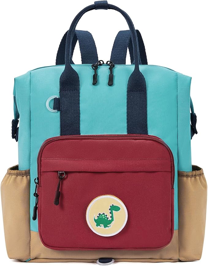 CLUCI Toddler Backpack Kids Backpacks For Boys Preschool Kindergarten Elementary Daycare Backpack For School & Travel Bookbag with 4 Detachable Cute Patches
