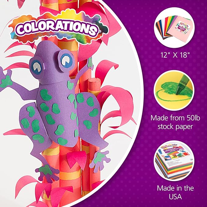 Construction Paper,White,12 inches x 18 inches,200 Sheets,Heavyweight Construction Paper,Crafts,Art,Kids Art,Painting,Coloring,Drawing,Paper,Art Project,All Purpose Paper