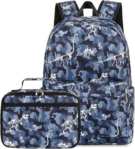 LEDAOU Kids School Backpack with Lunch Box for Boys Girls Kindergarten BookBag School Bag Preschool Toddler Backpack