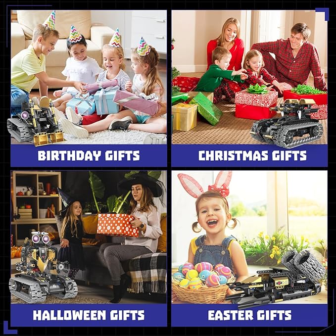 Robot Building Kit with APP/Remote Control STEM Gifts for Boys Age 8-16,Technic Coding Robotic Toys for Kids Birthday, Buildable 5in1 Models with 323+ Pieces