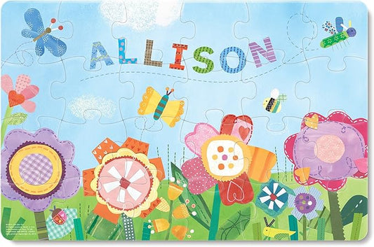 Personalized Jigsaw Puzzle for Kids, 24-Piece - I See Me! (Flowers)