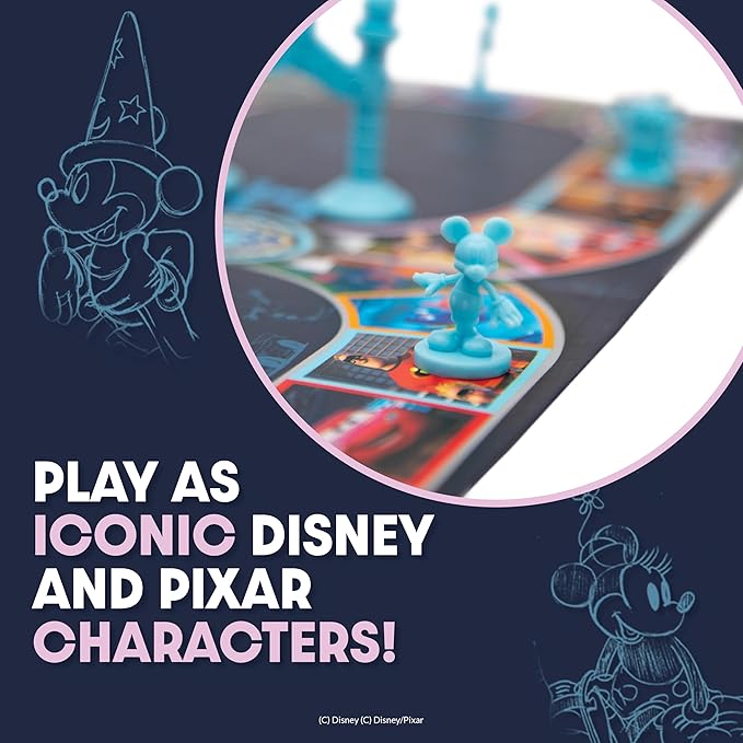 PlayMonster The Magical World of Disney Trivia Games – Board Games for Family Night, Family Games, Multi-Player Board Game, Family Board Game, Travel Games, Disney Game, Ages 6+