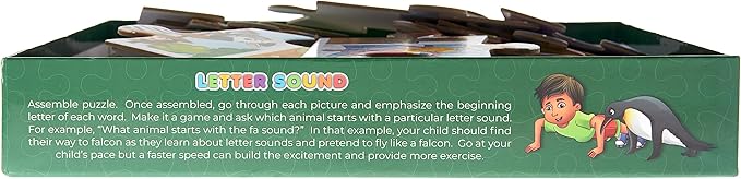 Pretend to Be ABC Floor Puzzle 48 Piece Extra Large Jigsaw Floor Puzzle for Ages 3 and up Learn Through Movement Animals Uppercase & Lowercase Letters Celebrate Diversity for Girls & Boys