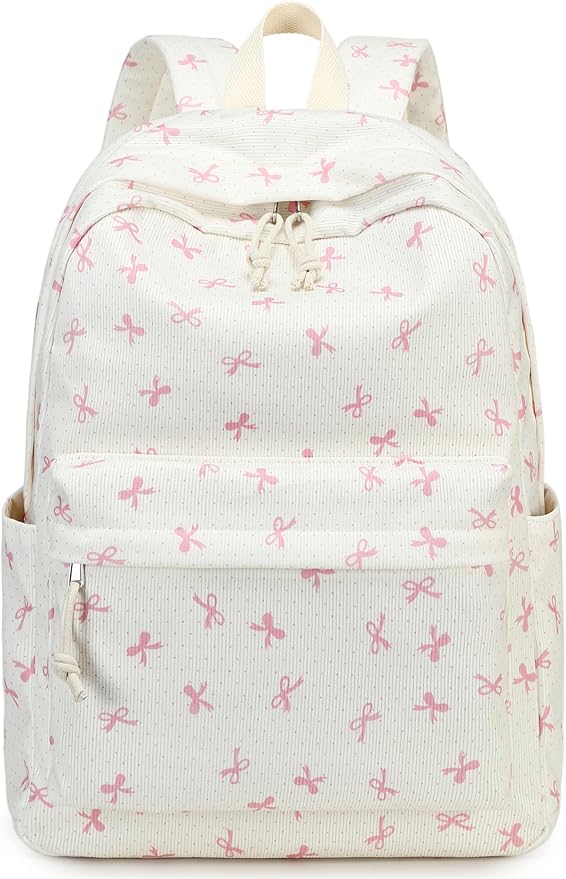 LEDAOU Kids School Backpack with Lunch Box for Girls Toddler BookBag School Bag Preschool Kindergarten Backpack (Pink bow)