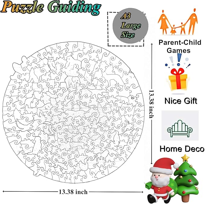 Wooden Puzzles for Adults,Hummingbird Jigsaw Bird Animals Shaped Magic Puzzle Pieces Best Gift for Adults,Can be Used as a Cool Mouse Pad,241pcs,(13.38 * 13.38 inches)