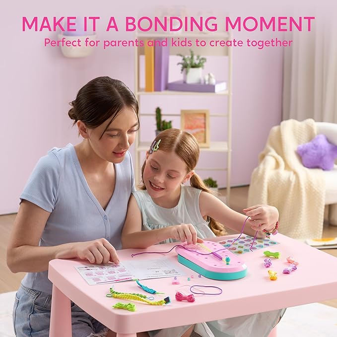 Klever Kits Friendship Bracelet Making Kit, Arts and Crafts for Kids Ages 6-12, Best Birthday Present for Teen Girl, Children's Jewelry Craft Set, Charm Jewelry Making Kit Supplies, 10 Knot Styles