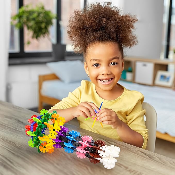 PicassoTiles Building Chip Interlocking Disc Construction Blocks in Orange Color STEM Learning Early Education Toy Engineering Playset Child Brain Development for Toddlers Girls Boys Kid Age 3+ PTF108