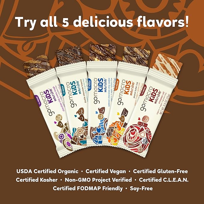 GoMacro Macrobar Organic Vegan Protein Bars - Blueberry + Cashew Butter & Oatmeal Chocolate Chip (2.3 Ounce Bars, 12 Count) (Pack of 2)