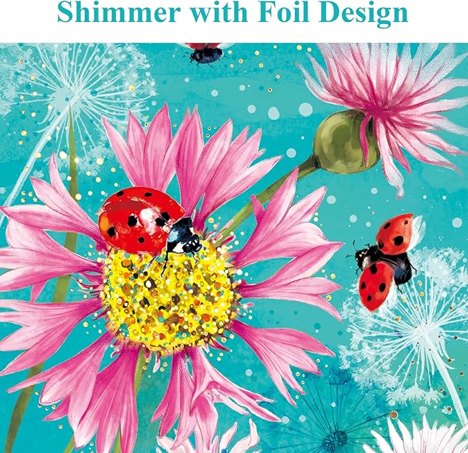 Ladybug Journal for Girls - Birthday Gift for Tween & Kids, Diary w/Pen & Magnetic Closure, 192 Pages Lined Hardcover Notebook, 5.3"x7.5"