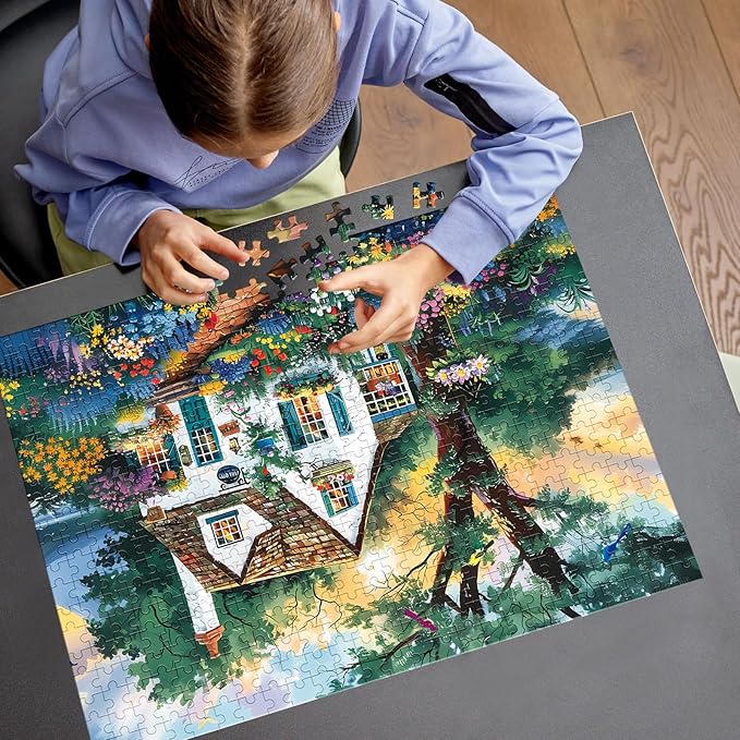 500 Pieces Jigsaw Puzzles for Adults–Spring Garden Patio Puzzle for Adults Children Elderly–Recycled Paper Puzzle 500 Pieces–Glossy, Sturdy Pieces Challenging Family Game Great Gift Idea (20.5x15in)