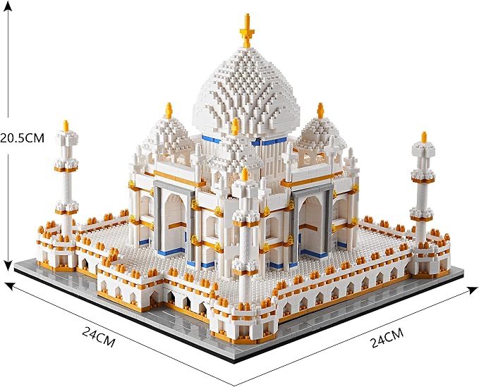 World Famous Architecture Taj Mahal Micro Building Block Set for Adults and Kid Age of 14+ - 3950PCS