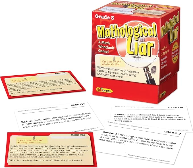 Edupress (EP-3396) Mathological Liar Game, Grade 3