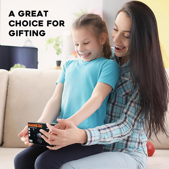 20 Pcs Magnetic Chess Game, Magnet Game, Family Games, Fun Tabletop Game with 1 String and Portable Storage Bag for Adults, Family Party and Travel Camping