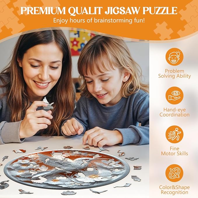 Wooden Puzzles for Adults, Wooden Jigsaw Puzzles for Adults Kids, 3D Paper Hummingbird Unique Shaped Wood Puzzles Adult, Creative Birthday Gifts for Friends Family Game (8.5 * 8.5in 100pcs)