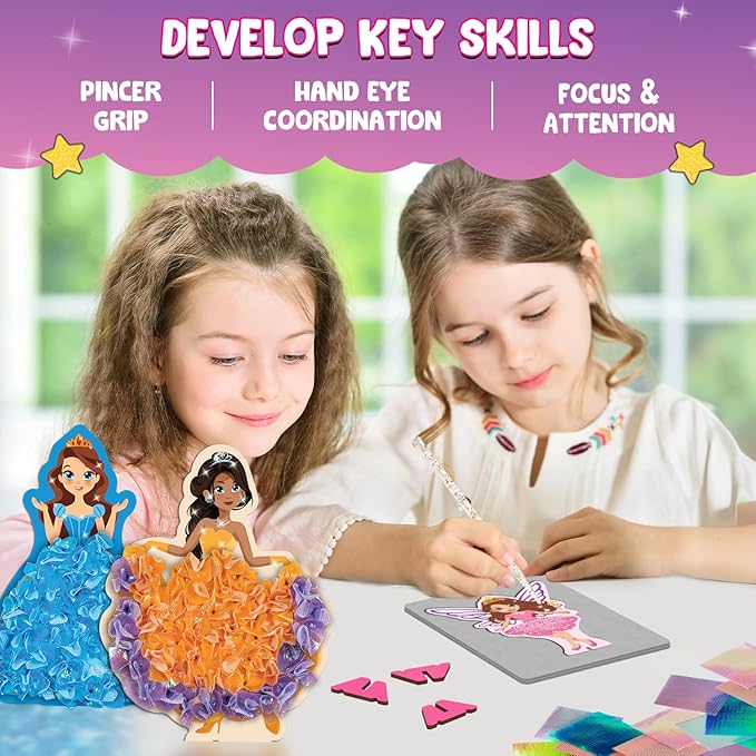 Smartivity Poke ‘n’ Create Princess Wonderland DIY Kit for Kids 4 to 10 Years, Creative Birthday Gift for Girls & Boys Age 4-5-6-7-8-9-10, DIY Art & Craft Activity Kit