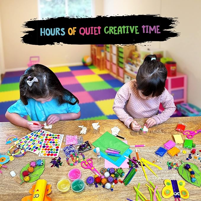 Original Stationery Kids Jumbo Slime & Craft Kits - Large Multicolor, 1000+ Pieces - Slime Kit w/Activator & Arts & Crafts Supplies