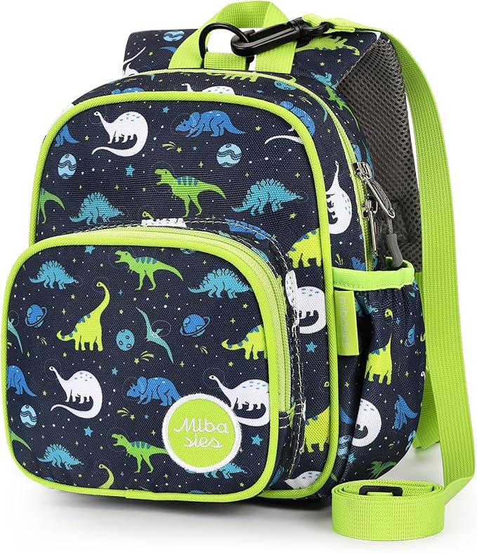mibasies Backpack Leash for Toddlers 1-3: Baby Backpack for Boys with Anti-Lost Harness - Dinosaur